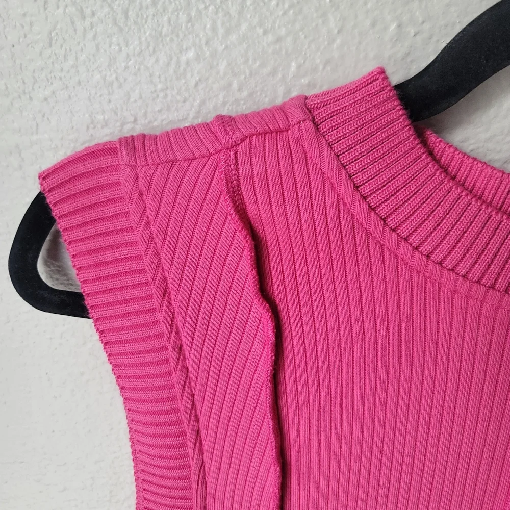 Daily Practice NWT Buzzer Beater Sleeveless Mini Dress Size Medium Magenta Pink - Picture 6 of 11